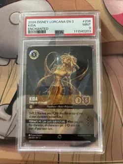 Disney Lorcana Kida Protector of Atlantis 206/204 Enchanted PSA 9 MINT Inklands - Image 1