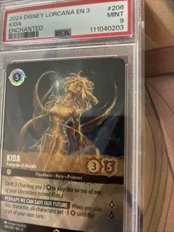 Disney Lorcana Kida Protector of Atlantis 206/204 Enchanted PSA 9 MINT Inklands - Image 5