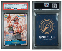 2025 ONE PIECE OP13-CARRYING ON HIS WILL 119 PORTGAS D. ACE ALTERNATE ART PSA 10 - Image 3