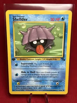 1995, 96, 98 Pokemon Card 1st Edition **Shellder** - Fossil Set 54/62 - Common - Image 1