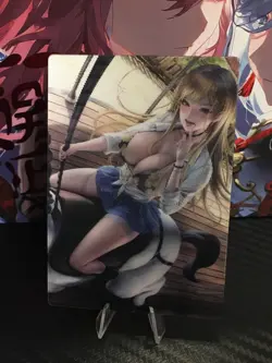 Lenticular Waifu Card Marin Goddess Story 3 Image CCG Double Sided Anime - Image 1