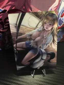 Lenticular Waifu Card Marin Goddess Story 3 Image CCG Double Sided Anime - Image 3