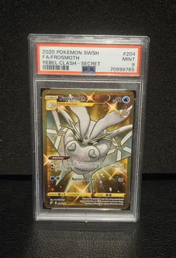 Pokemon Frosmoth 204/192 - Rebel Clash - PSA 9 - Gold Secret Rare - Image 1