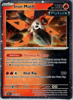 Iron Moth - (Cosmos Holo) 028/182 - Pokemon Card - NM - Image 1