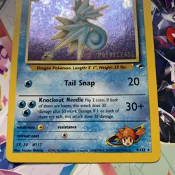 Pokemon TCG Misty’s Seadra Pre Release Gym Hero’s Holo 9/132 NM- - Image 2