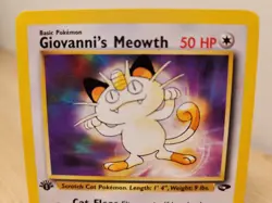 Giovanni's Meowth 74/132 Common Gym Challenge Pokemon 1st Edition Near Mint - Image 2
