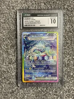CGC 10 GEM MINT Pokemon Terapagos EX 170/142 Stellar Crown SIR - Image 1