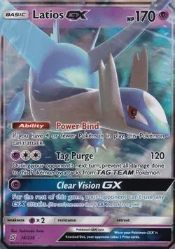 Pokemon TCG Cards Latios GX 78/236 Unified Minds Ultra Rare - Image 1