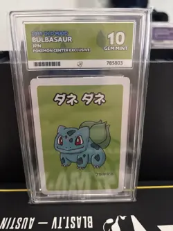 BULBASAUR Old Maid Pokemon Center Exclusive Japanese - ACE 10 GEM MINT - Image 1
