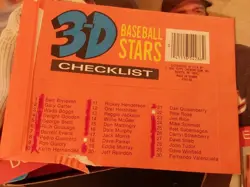 1986 TOPPS 3D BASEBALL STARS 3D PHOTO CARDS SET (MISSING 2 CARDS) - Image 2