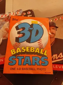 1986 TOPPS 3D BASEBALL STARS 3D PHOTO CARDS SET (MISSING 2 CARDS) - Image 3