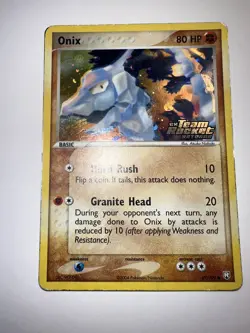Onix 69/109 2004 EX Team Rocket Returns Pokemon Card Reverse Holo HP 14Y - Image 2