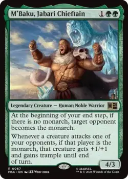 ~ M'Baku, Jabari Chieftain ~ NM ~ Commander: Marvel Super Heroes ~ MTG ~ - Image 1