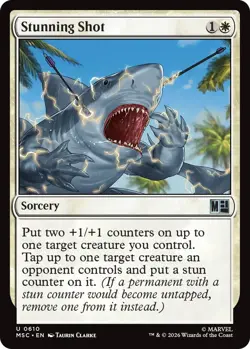 x4 Stunning Shot U MTG Commander: Marvel Super Heroes M/NM, English - Image 1