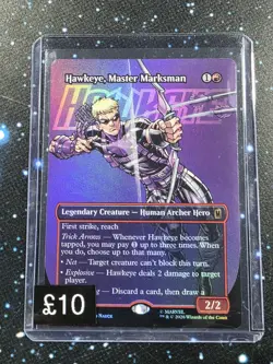 Hawkeye, Master Marksman FULLART BORDERLESS FOIL MTG Marvel Super Heroes NM #367 - Image 1
