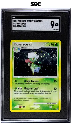 Roserade 17/132 SGC 9 Mint Pokemon 2007 Diamond & Pearl Secret Wonders Holo Rare - Image 1