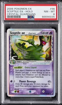 2006 POKEMON EX CRYSTAL GUARDIANS #96 SCEPTILE EX-HOLO PSA 8 - Image 1