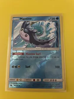 Pokemon Basic Mantine 58/214 Uncommon 2018 Lost Thunder - Image 1