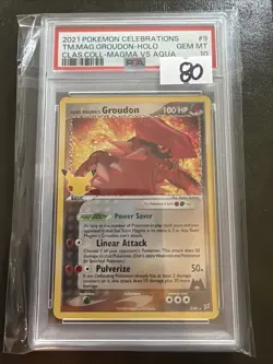2021 POKEMON CELEBRATIONS CLASSIC COLLECTION #9 TEAM MAGMA'S GROUDON-HOLO PSA 10 - Image 1