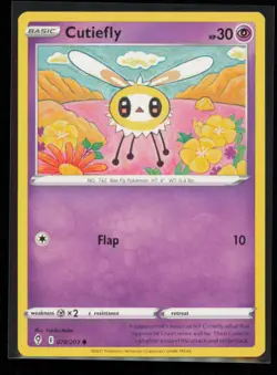Cutiefly 078/203 Pokemon Evolving Skies Common Near Mint - Image 1