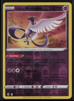 Galarian Articuno 63/203 Pokemon Deck Exclusives Rare Near Mint Reverse Holo - Image 1