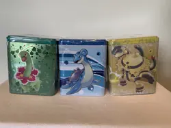 Pokemon TCG 2022 Stacking Tins Water Lightning Grass NEWFactory Sealed Set Of 3 - Image 2