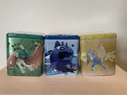 Pokemon TCG 2022 Stacking Tins Water Lightning Grass NEWFactory Sealed Set Of 3 - Image 4