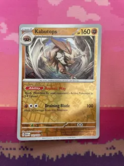 Pokemon Card Kabutops Pokemon 151 Scarlet & Violet Reverse Holo 141/165 NM - Image 1