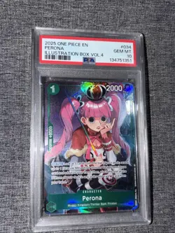 2025 ONE PIECE PROMOS ILLUSTRATION BOX VOL.4 #034 PERONA PSA 10 - Image 1