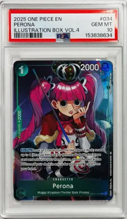2025 One Piece Illustration Box Vol.4 Perona #034 PSA 10 GEM MINT - Image 1