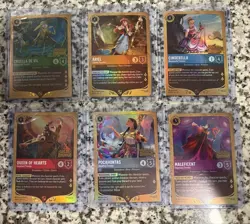 Disney Lorcana wilds unknown prerelease promo set of 6 all sealed - Image 1