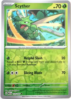 Pokemon - 123/165 Scyther - Scarlet & Violet 151 - Reverse Holo - NM - Image 1