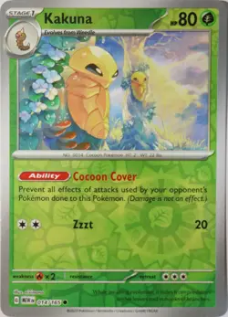 Pokemon - 014/165 Kakuna - Scarlet & Violet 151 - Reverse Holo - NM - Image 1