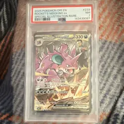 Pokemon TCG Destined Rivals Team Rocket's Nidoking ex 233/182 PSA 7 - Image 1