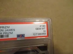 2024-25 PANINI PRIZM LEBRON JAMES #130 SILVER PRIZM PSA 10 GEM MINT CHALK TOSS! - Image 4