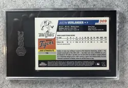 2006 Justin Verlander RC Topps Chrome #309 Rookie Tigers - SGC 9.5 Mint+ - Image 2