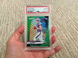 PSA 10 2024 Panini Prizm J.J. McCarthy #400 Green Wave Prizm (RC) - Image 1