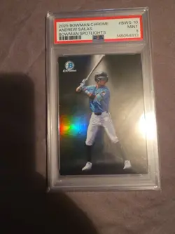2025 Bowman Chrome Andrew Salas Spotlights SP Insert PSA 9 - Image 1