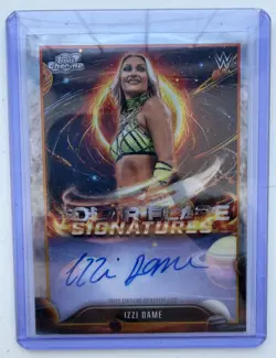 2026 Topps Chrome Cosmic WWE Izzi Dame Autograph Solar Flare - Image 1