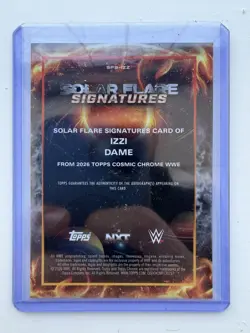 2026 Topps Chrome Cosmic WWE Izzi Dame Autograph Solar Flare - Image 2