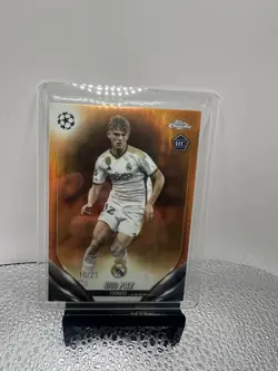 2023-24 Topps Chrome UEFA Club Competitions Nico Paz #66 Orange Refractor /25 RC - Image 1