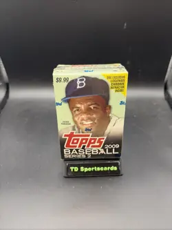 2009 Topps Series 2 Baseball JACKIE ROBINSON Box+Chrome REFRACTOR!-SEALED! - Image 1
