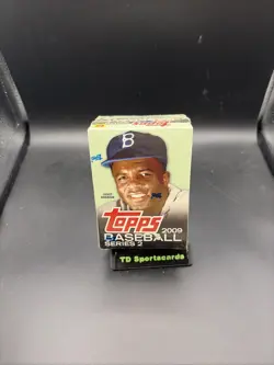 2009 Topps Series 2 Baseball JACKIE ROBINSON Box+Chrome REFRACTOR!-SEALED! - Image 2