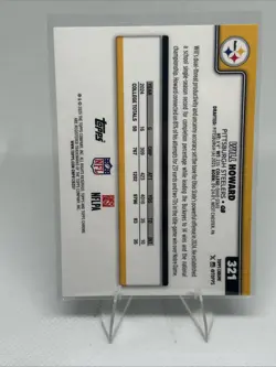 2025 Topps Chrome Will Howard #321 Raywave Refractor RC Pittsburgh Steelers📈💪 - Image 2