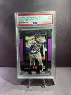 2024 Topps Museum Collection - Pete Crow-Armstrong #30 Amethyst /99 (RC) PSA 7 - Image 2