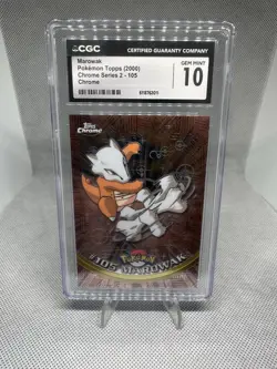 CGC 10 Marowak Pokemon Topps (2000) Chrome Series 2 - 105 Chrome - Image 1