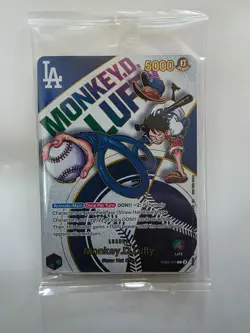 2025 DODGERS X ONE PIECE MONKEY D LUFFY PROMO CARD EB02-010 - SEALED! - Image 1
