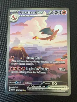 Pokemon TCG Charizard EX 199/165 Scarlet Violet 151 English Card (2) - Image 1