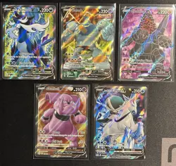 Pokemon TCG Holo Full Art V Card Lot Hisuian Samurott Golurk Coalossal EN - Image 1