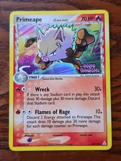 Primeape Reverse Holo Stamp - 2006 Pokemon Card EX Holon Phantoms 50/110 - NM - Image 1